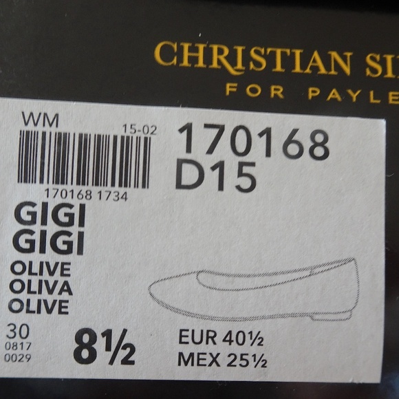 Christian Siriano for Payless Gigi Olive Green Flats Women's 8.5 Vegan Material - Picture 7 of 9